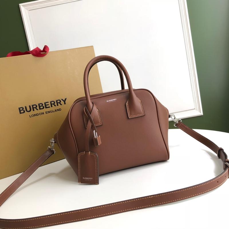 Burberry Handbags 80159141 Full leather plain coffee